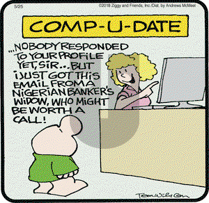 Ziggy on Friday May 25, 2018 Comic Strip
