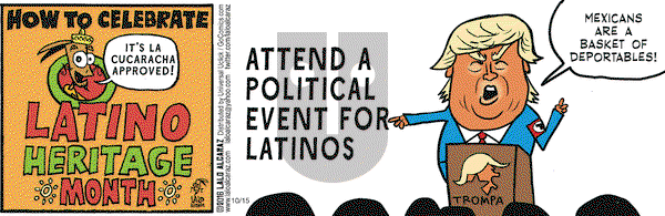 La Cucaracha on Saturday October 15, 2016 Comic Strip