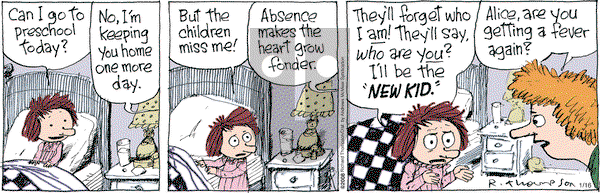 Cul de Sac on Tuesday January 16, 2018 Comic Strip