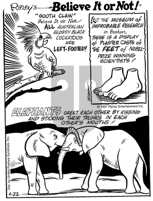 Ripley's Believe It or Not on Tuesday April 22, 1997 Comic Strip