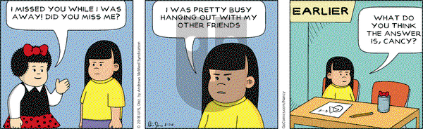 Nancy on Friday August 17, 2018 Comic Strip