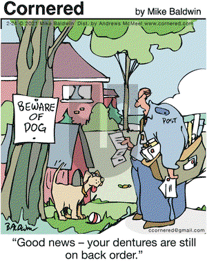 Cornered on Wednesday February 24, 2021 Comic Strip