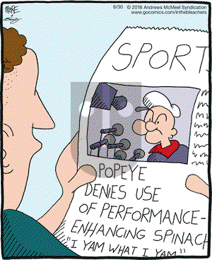 In the Bleachers on Saturday June 30, 2018 Comic Strip
