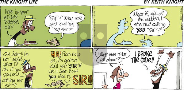 The Knight Life on Sunday July 13, 2014 Comic Strip