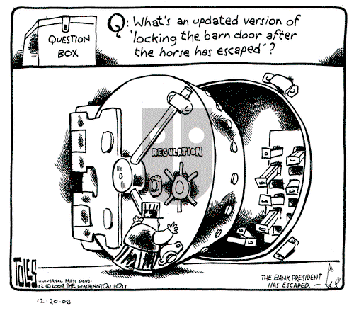 Tom Toles on Saturday December 20, 2008 Comic Strip