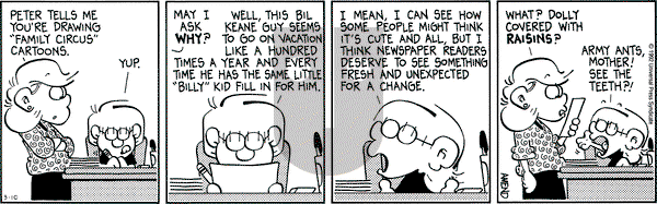 FoxTrot - Tuesday March 10, 1992 Comic Strip