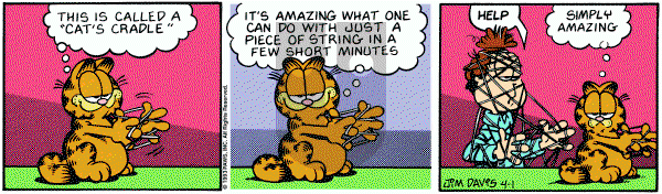 Garfield on Thursday April 1, 1993 Comic Strip