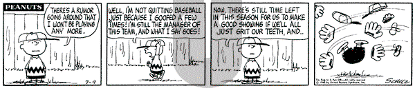 Peanuts on Friday July 9, 1965 Comic Strip
