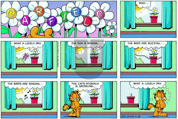 Garfield - Sunday June 18, 2000 Comic Strip