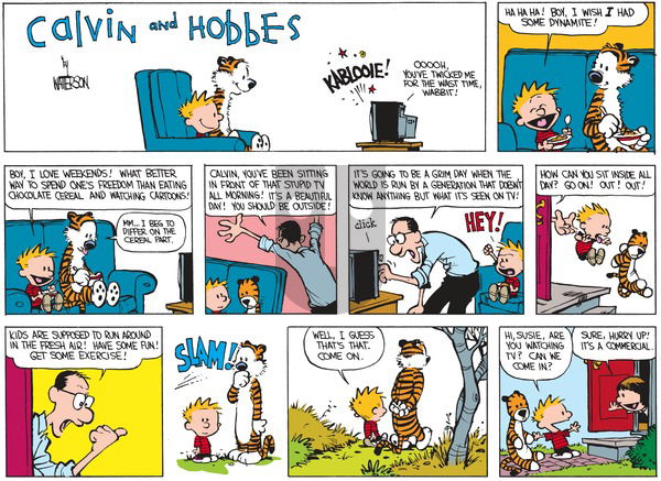 Calvin and Hobbes on Sunday March 22, 1987 Comic Strip