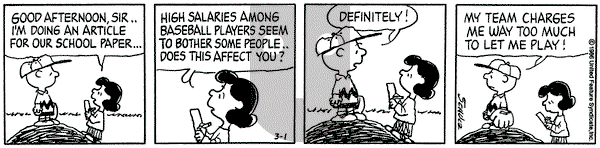 Peanuts on Saturday March 1, 1986 Comic Strip