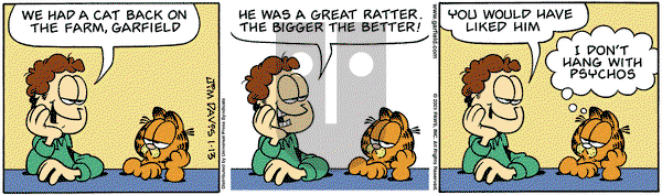 Garfield on Saturday January 13, 2001 Comic Strip