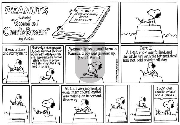 Peanuts on Sunday November 30, 1969 Comic Strip