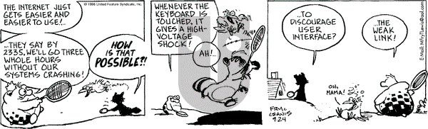 Over the Hedge on Tuesday September 24, 1996 Comic Strip