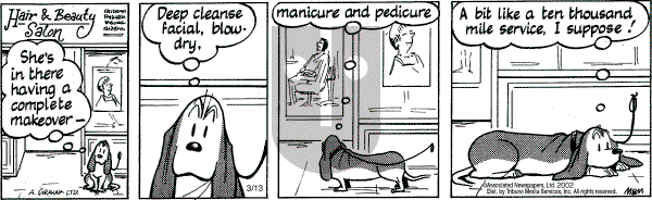 Fred Basset on Wednesday March 13, 2002 Comic Strip