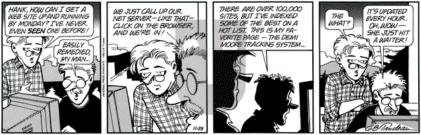 Doonesbury on Wednesday November 29, 1995 Comic Strip