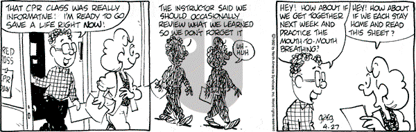 Luann on Monday April 27, 1992 Comic Strip