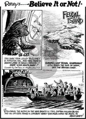 Ripley's Believe It or Not on Thursday April 20, 2006 Comic Strip