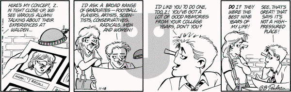 Doonesbury on Friday November 18, 1988 Comic Strip
