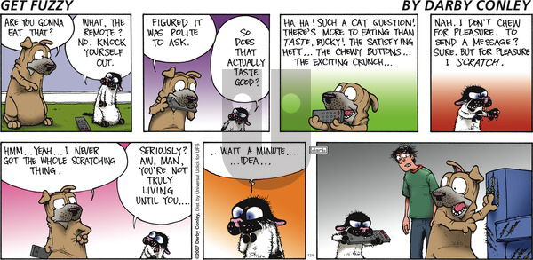 Get Fuzzy on Sunday December 9, 2012 Comic Strip