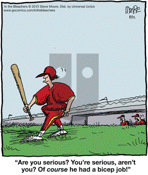 In the Bleachers on Monday August 12, 2013 Comic Strip