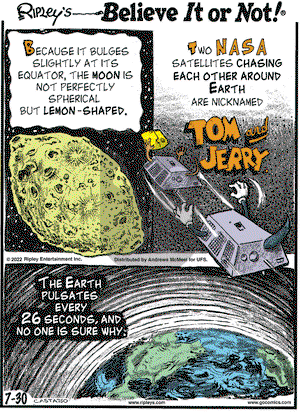 Ripley's Believe It or Not - Saturday July 30, 2022 Comic Strip