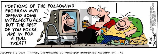 Frank and Ernest on Wednesday September 26, 2001 Comic Strip