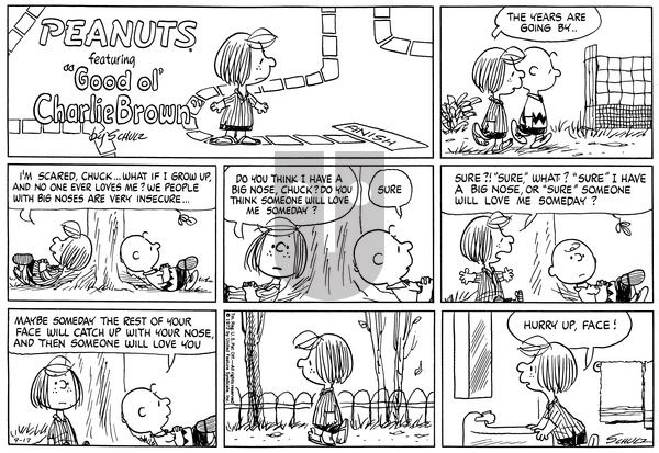 Peanuts on Sunday September 17, 1972 Comic Strip
