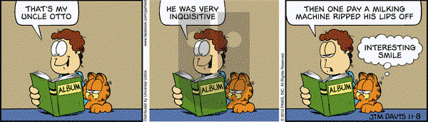 Garfield on Thursday November 8, 2012 Comic Strip
