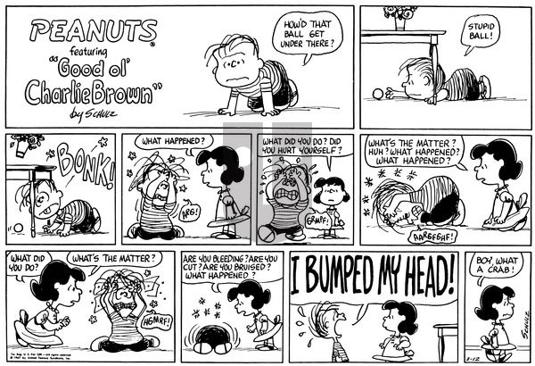 Peanuts on Sunday March 12, 1967 Comic Strip