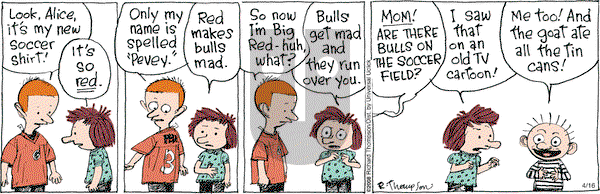 Cul de Sac on Tuesday April 16, 2013 Comic Strip