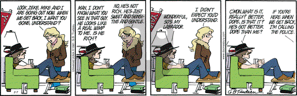 Doonesbury on Saturday February 7, 2015 Comic Strip