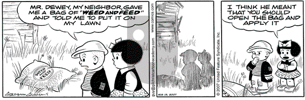 Nancy on Wednesday August 15, 2007 Comic Strip