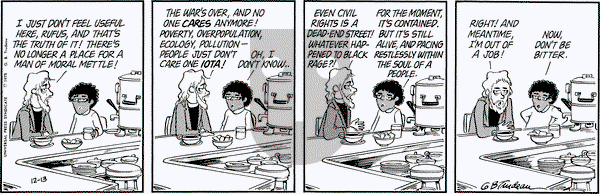 Doonesbury on Saturday December 13, 1975 Comic Strip
