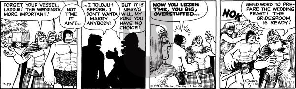 Alley Oop on Thursday July 19, 1973 Comic Strip