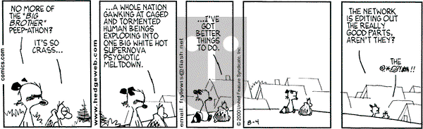 Over the Hedge on Friday August 4, 2000 Comic Strip