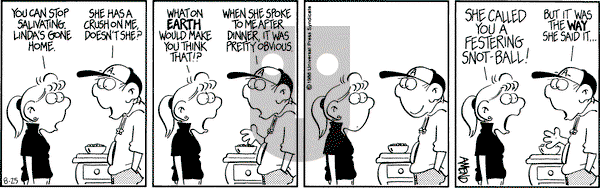 FoxTrot on Thursday August 25, 1988 Comic Strip