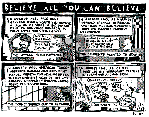 Ted Rall on Thursday August 27, 1998 Comic Strip
