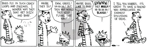 Calvin and Hobbes on Tuesday July 14, 1992 Comic Strip