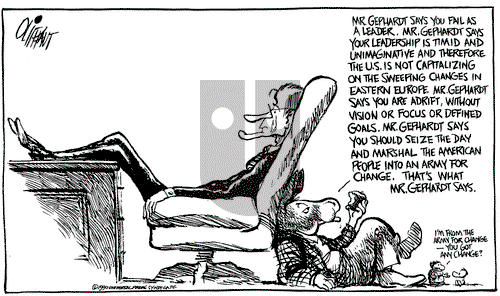 Pat Oliphant on Friday March 9, 1990 Comic Strip