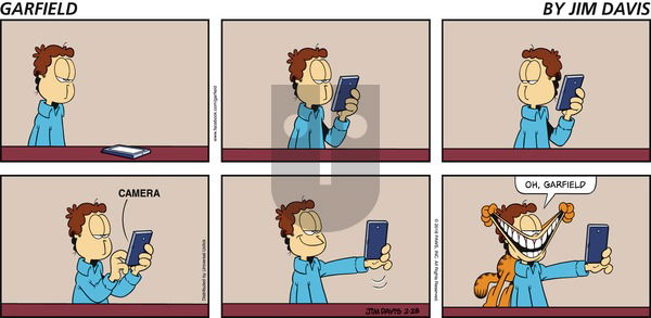 Garfield on Sunday February 28, 2016 Comic Strip
