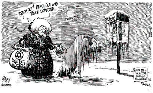 Pat Oliphant on Monday January 11, 1982 Comic Strip