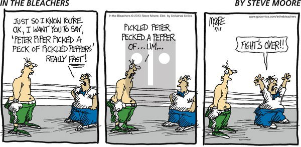 In the Bleachers on Sunday August 18, 2013 Comic Strip