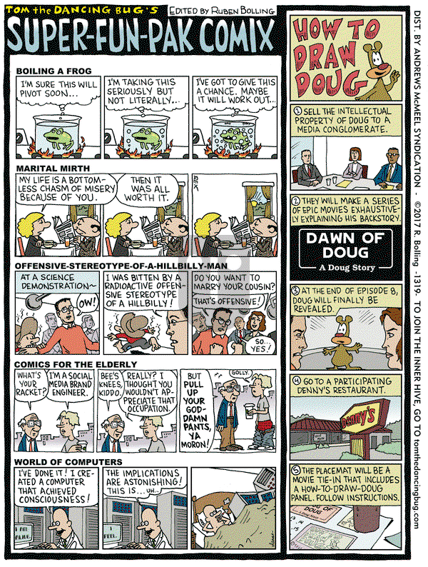 Tom the Dancing Bug on Friday January 6, 2017 Comic Strip