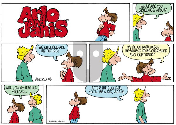 Arlo and Janis on Sunday October 6, 1996 Comic Strip
