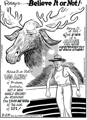 Ripley's Believe It or Not on Saturday August 25, 2001 Comic Strip