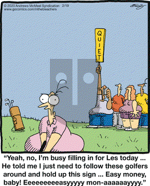 In the Bleachers on Wednesday February 19, 2020 Comic Strip