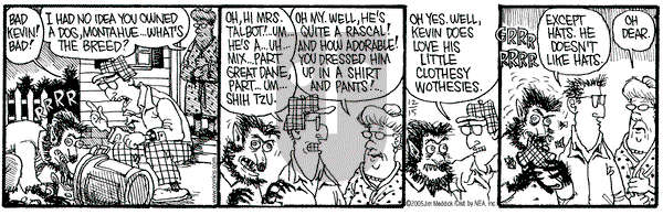 Monty on Thursday December 15, 2005 Comic Strip
