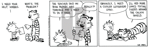 Calvin and Hobbes on Monday September 25, 1995 Comic Strip