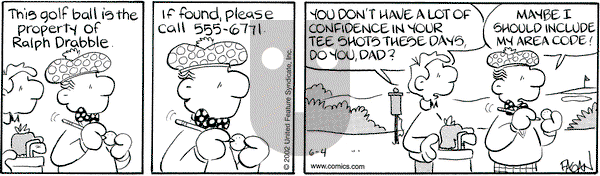 Drabble on Tuesday June 4, 2002 Comic Strip
